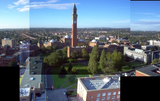 View of clocktower and campus